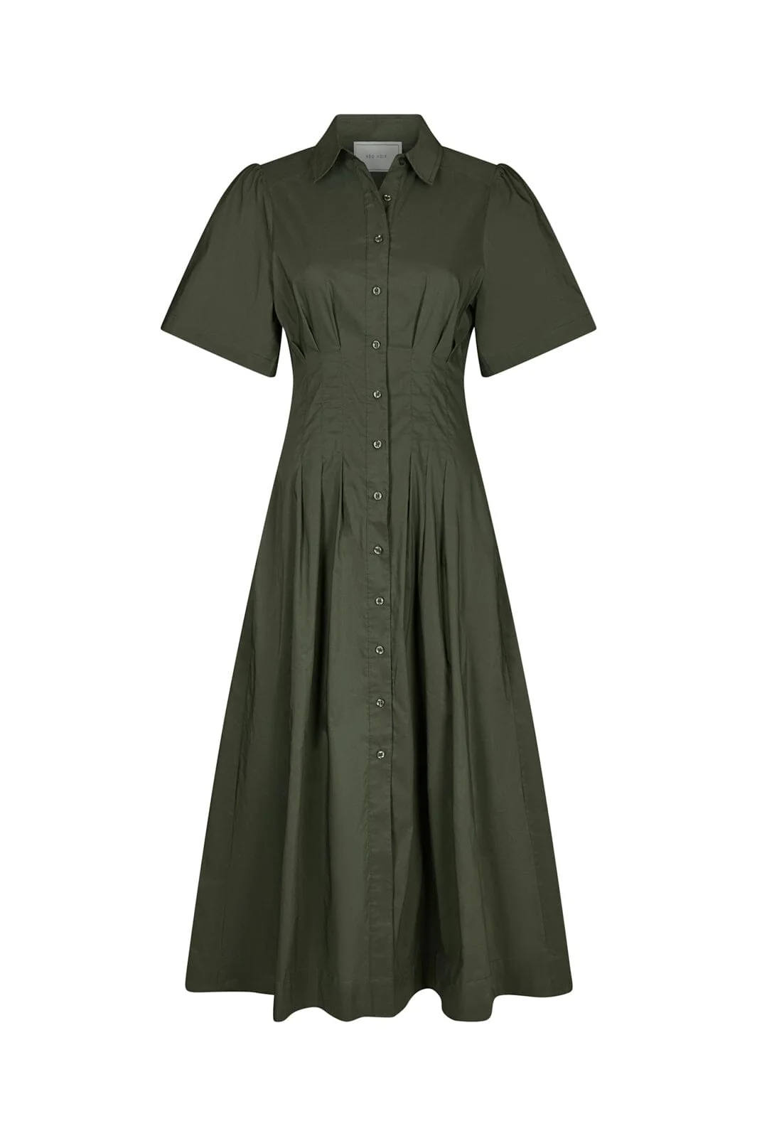 Neo Noir - Baia Poplin Dress 165343 - 151 - Army - Image 2