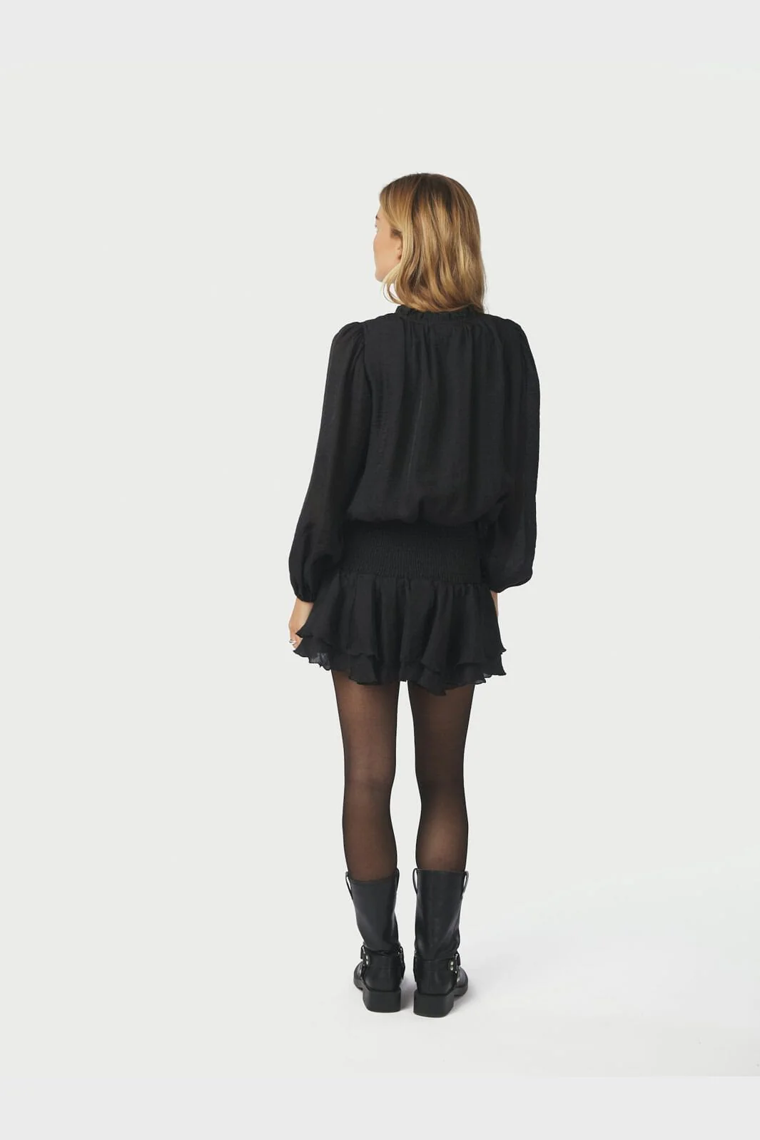 Neo Noir - Bari Chiffon Dress 166918 - 100 - Black - Image 5