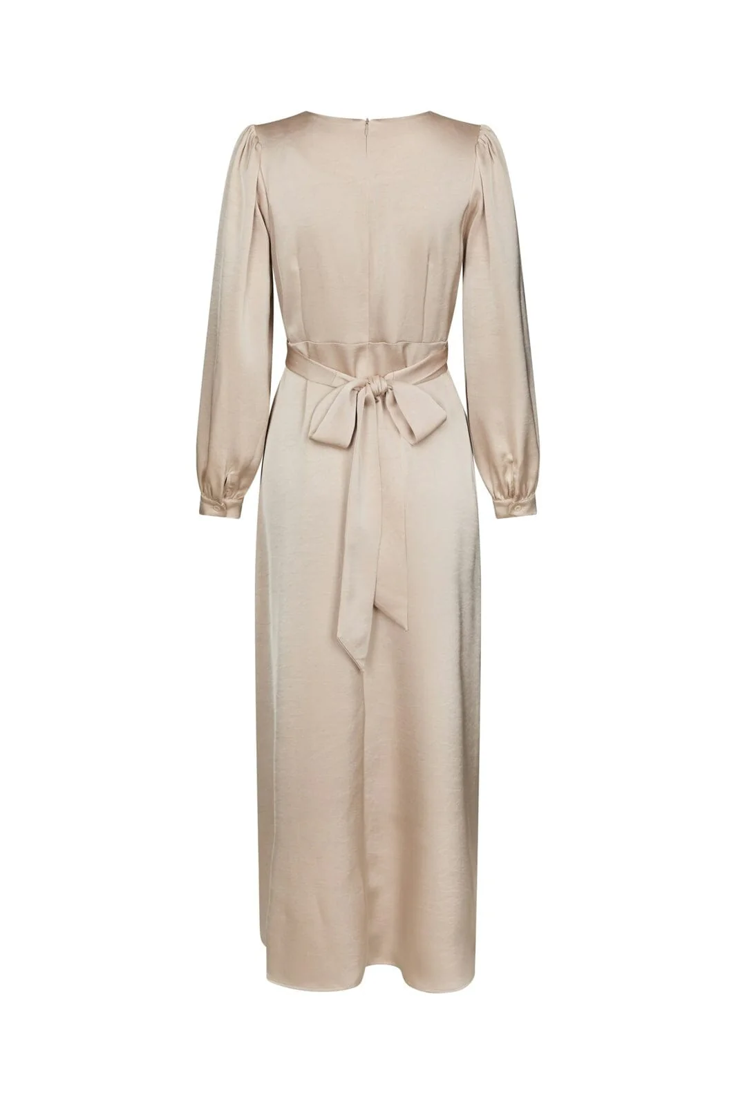 Neo Noir - Bretti Heavy Sateen Dress 168431 - 720 - Champagne - Image 5