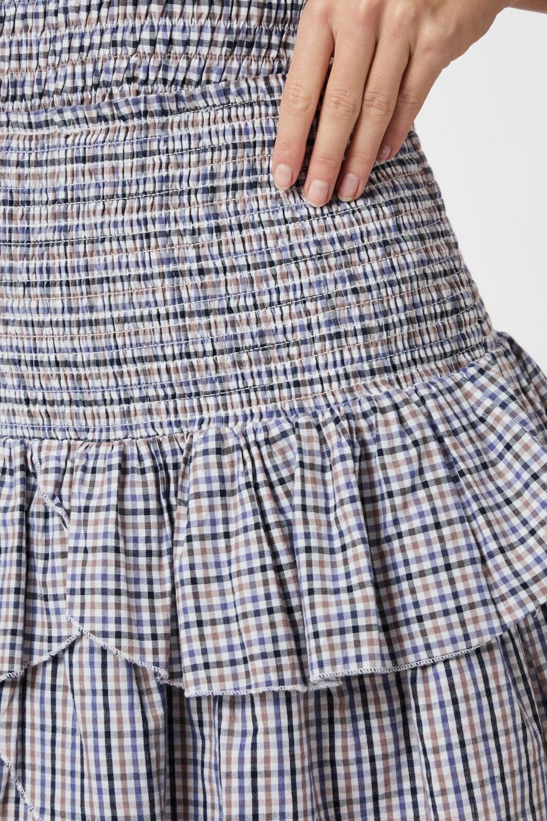 Neo Noir - Carin Double Check Skirt 165124 - 140 - Blue - Image 6