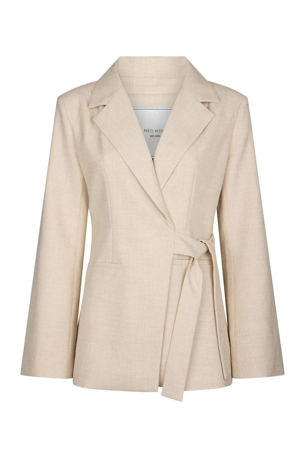 Neo Noir - Carmia Melange Tie Blazer 168227 - 976 - Beige Melange - Image 2