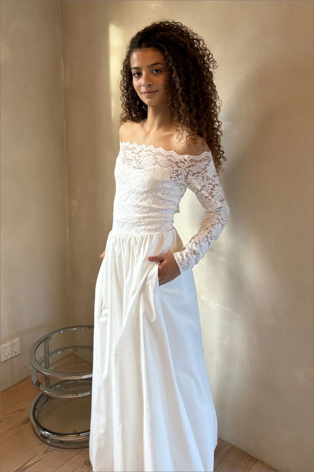 Neo Noir - Casadi Lace Flower Blouse 162631 - 120 - White - Image 4