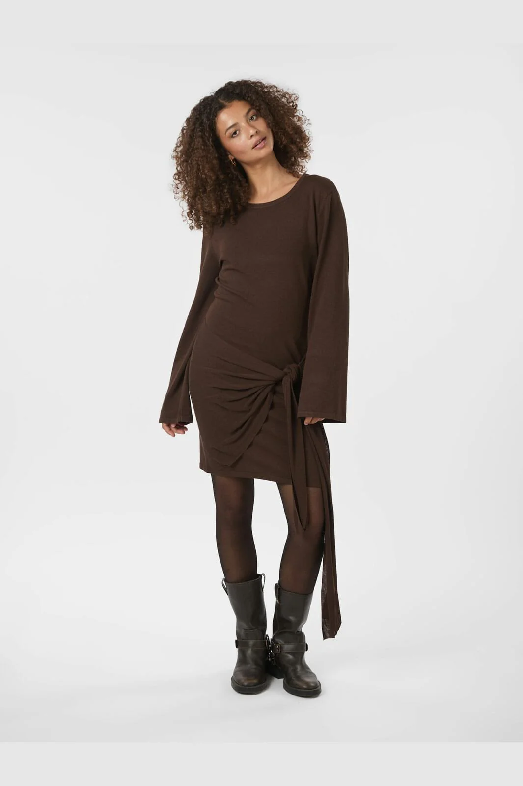 Neo Noir - Cici Knit Dress 164949 - 210 - Brown - Image 4
