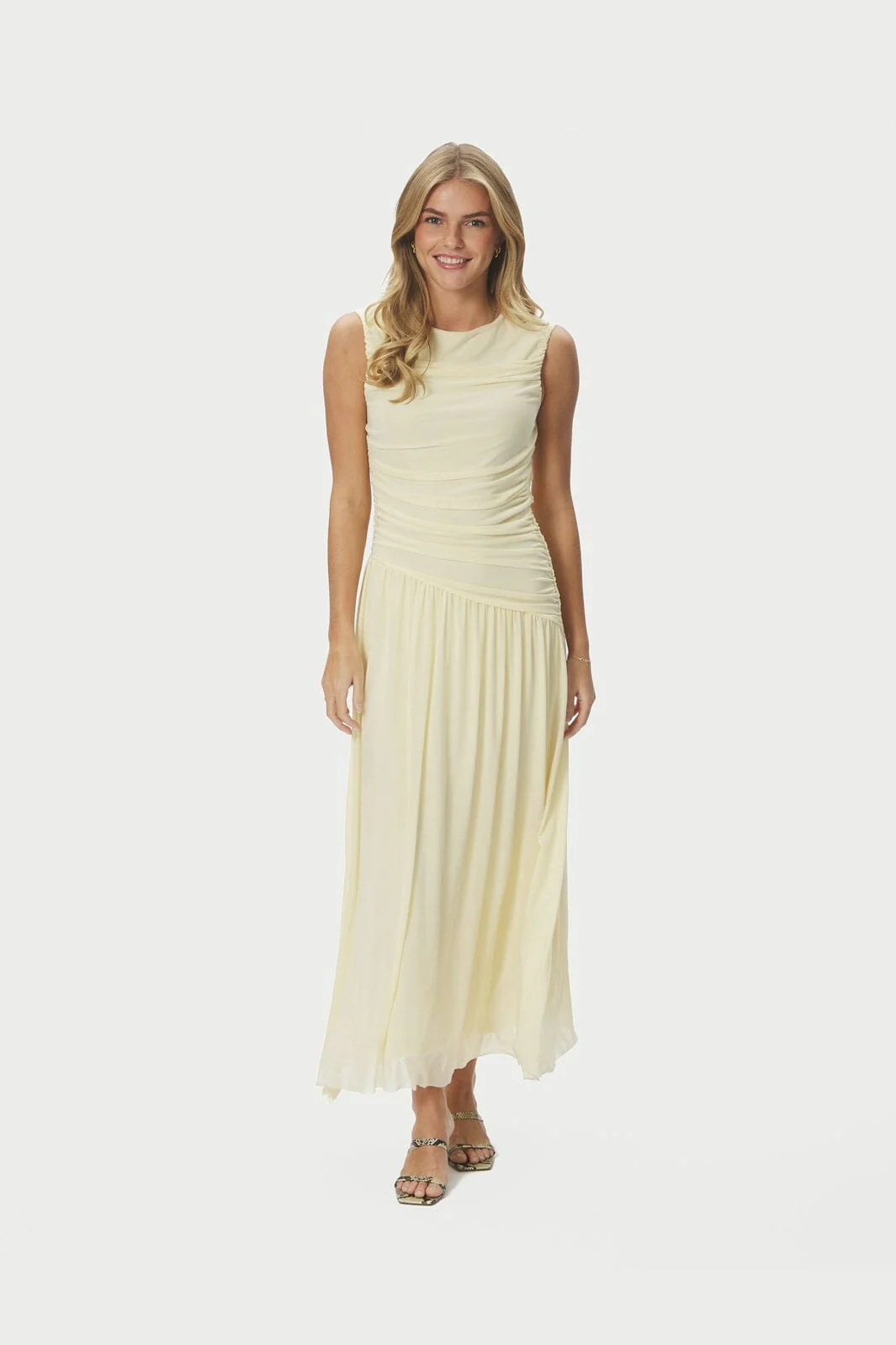 Neo Noir - Cludine Mesh Dress 166157 - 191 - Light Yellow - Image 5