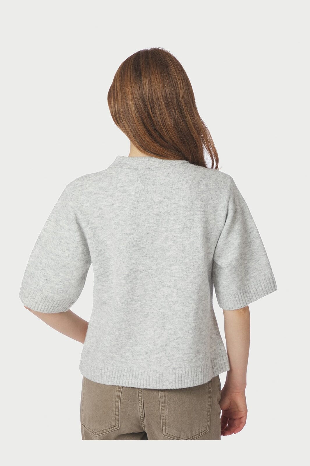 Neo Noir - Cunna Knit Blouse 166251 - 103 - Light Grey Melange - Image 6