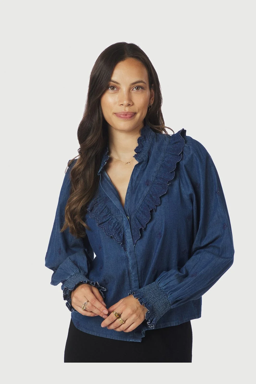Neo Noir - Degas Denim Blouse 166229 - 140 - Blue - Image 2