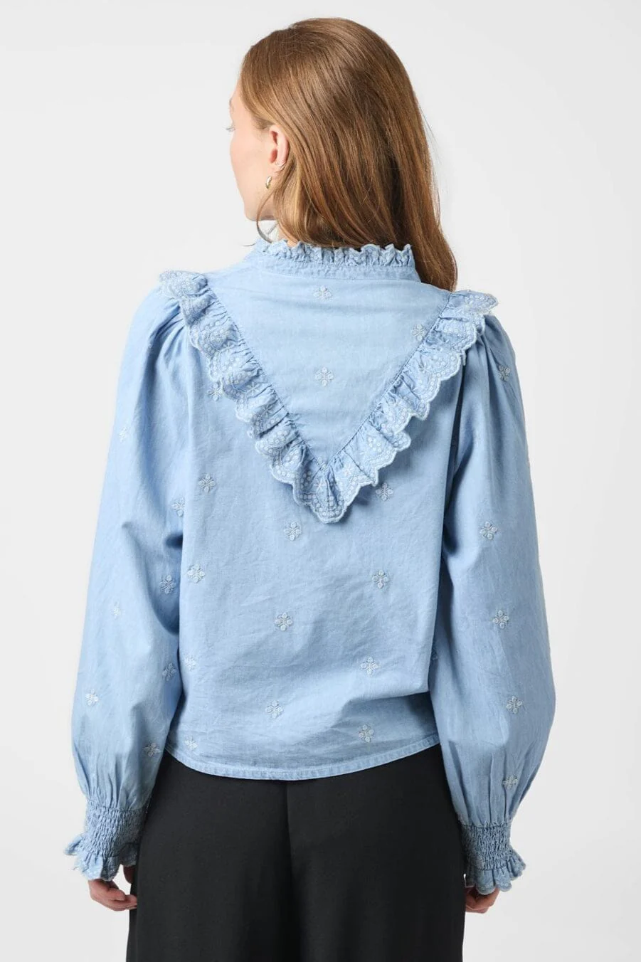 Neo Noir - Degas Denim Blouse 166229 - 145 - Light Blue - Image 5