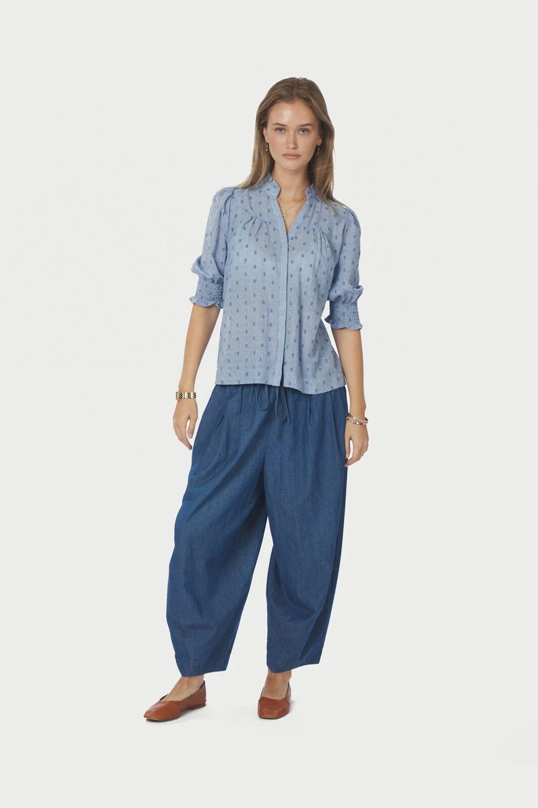 Neo Noir - Diana Dobby S Blouse 167750 - 145 - Light Blue - Image 5