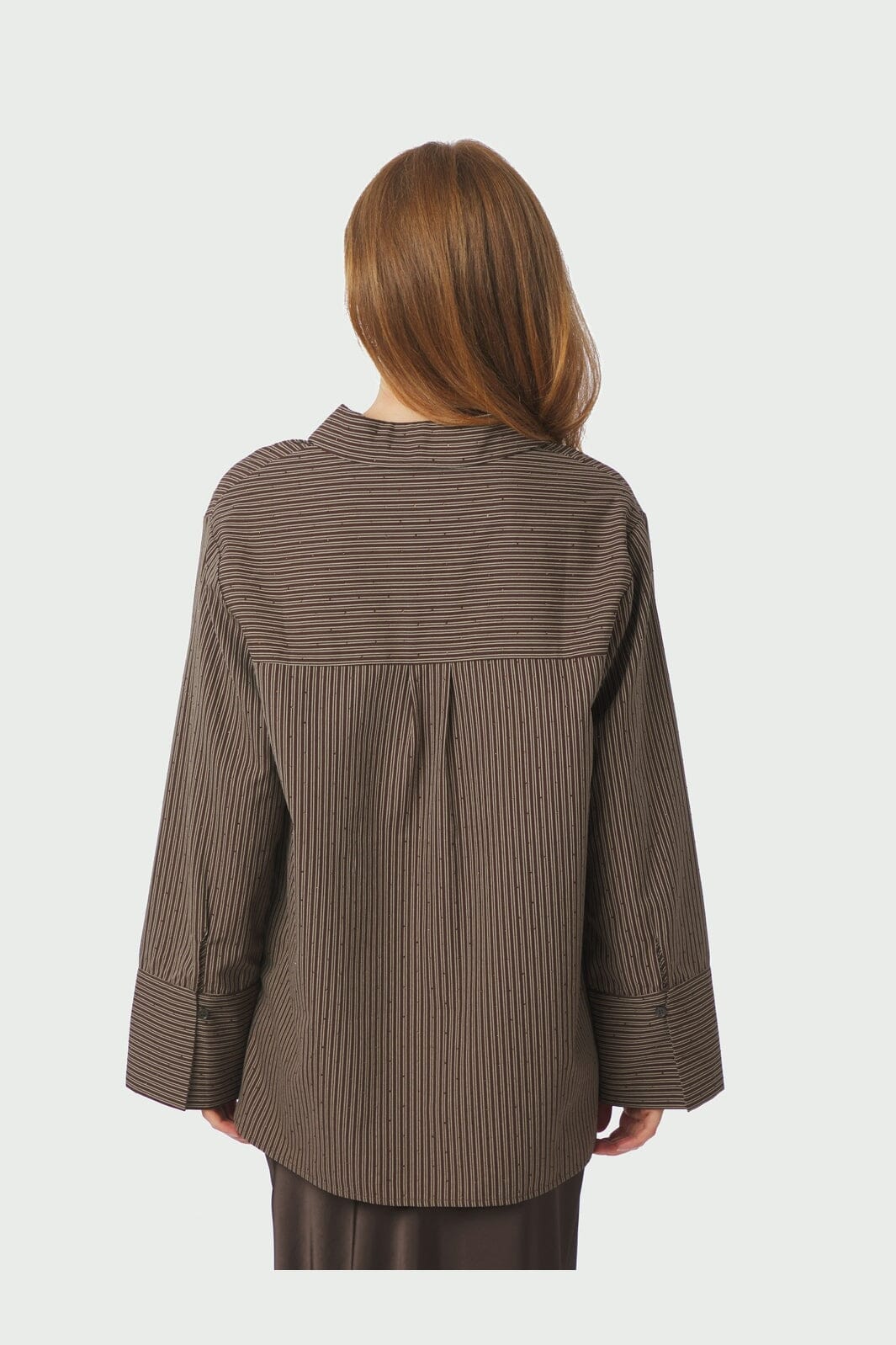 Neo Noir - Dita Striped Line Shirt 166888 - 676 - Dark Brown - Image 6