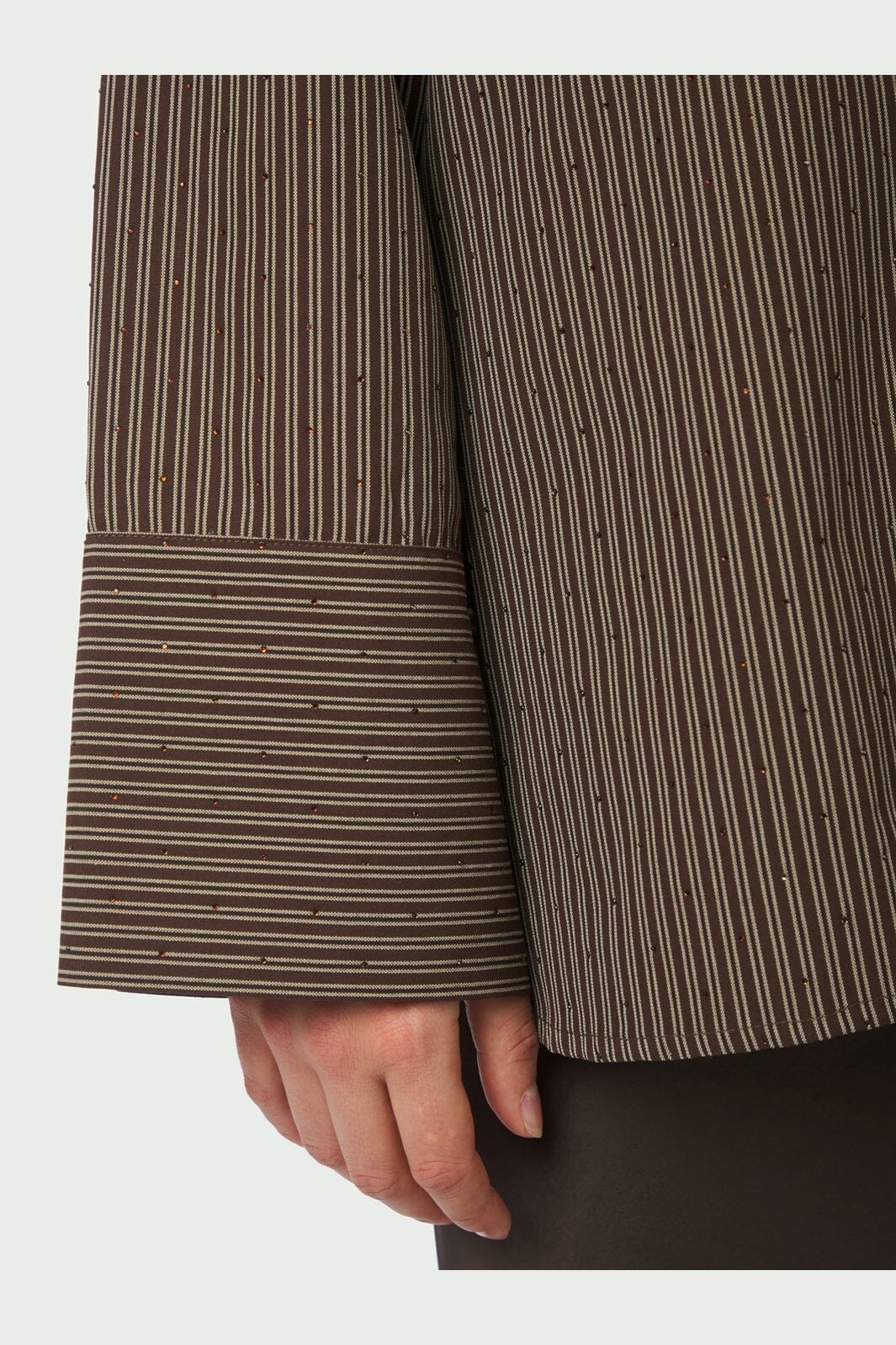 Neo Noir - Dita Striped Line Shirt 166888 - 676 - Dark Brown - Image 8