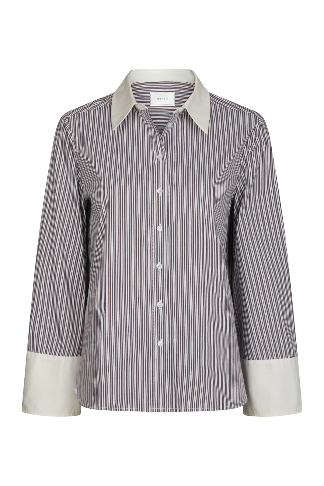 Neo Noir - Dranila Stripe Shirt 165982 - 210 - Brown - Image 2