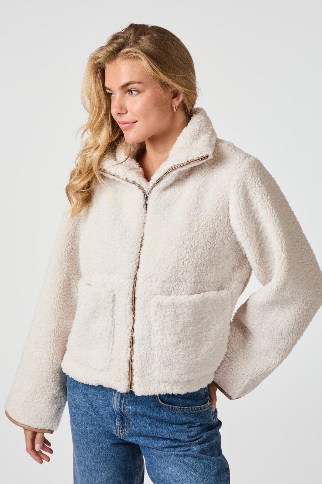 Neo Noir - Effa Teddy Jacket 164602 - 124 - Ivory - Image 5