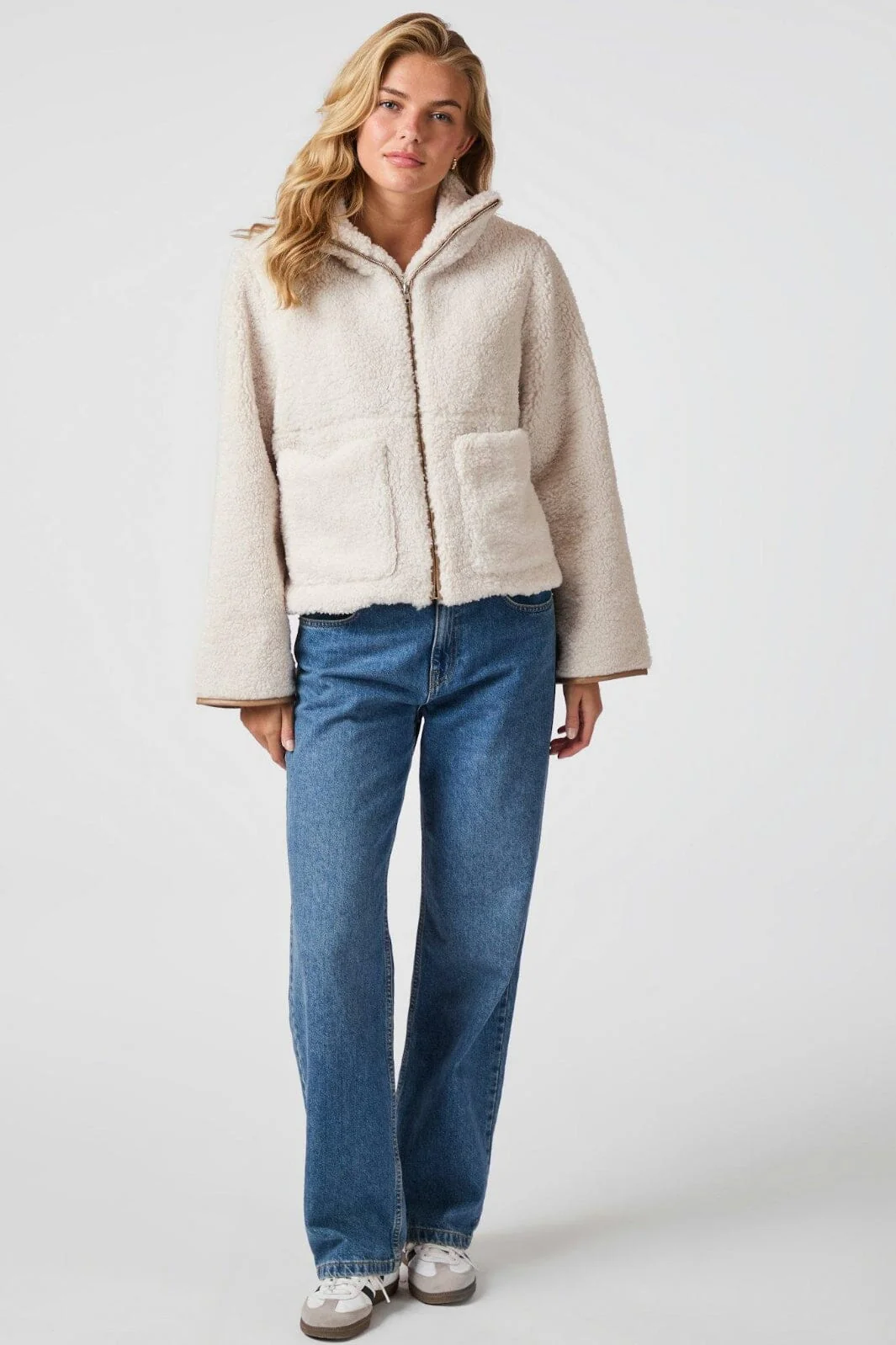 Neo Noir - Effa Teddy Jacket 164602 - 124 - Ivory - Image 8