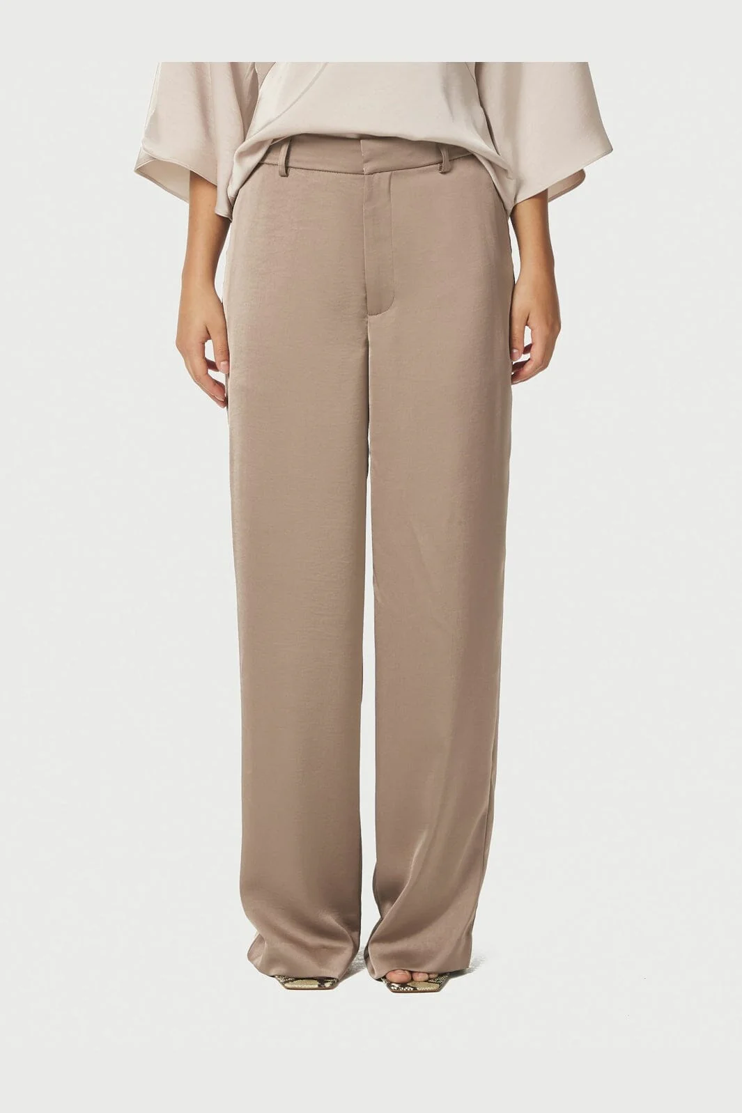 Neo Noir - Emmett Heavy Sateen Pants 164136 - 811 - Dark Taupe - Image 2
