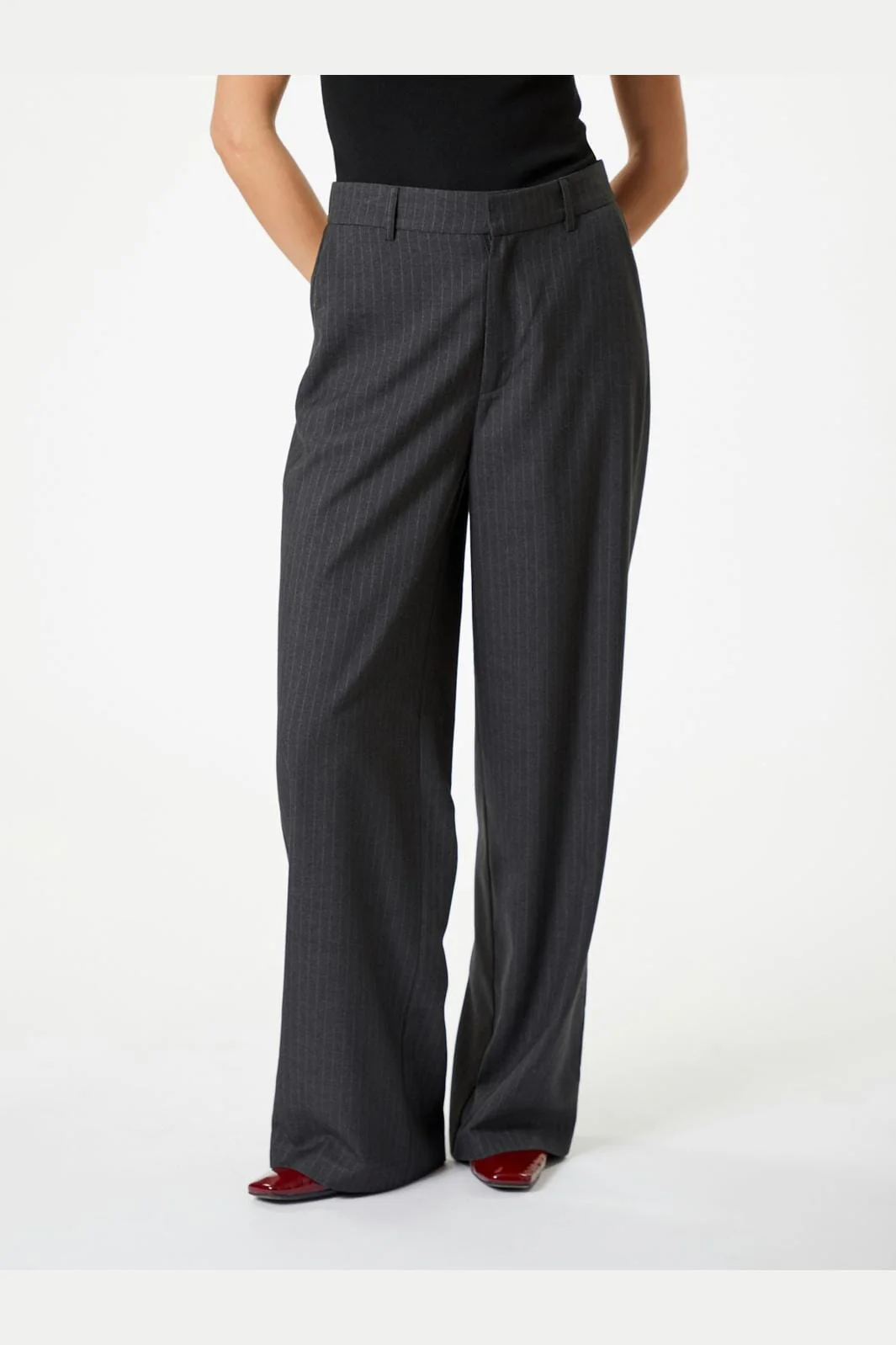 Neo Noir - Emmett Pinstripe Pants - Antracit - Image 5