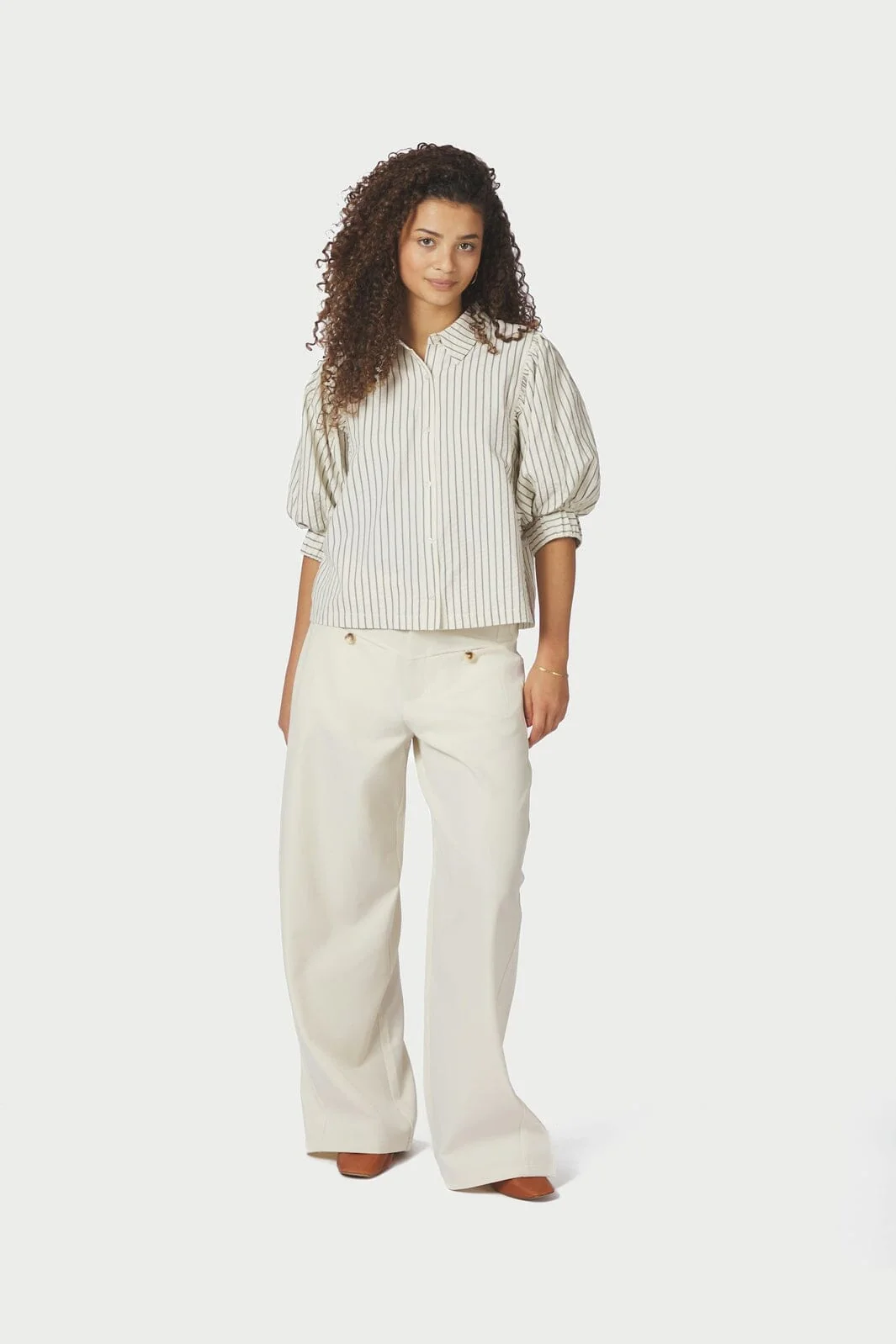 Neo Noir - Etta Slim Stripe Shirt 168663 - 121 - Off White - Image 5