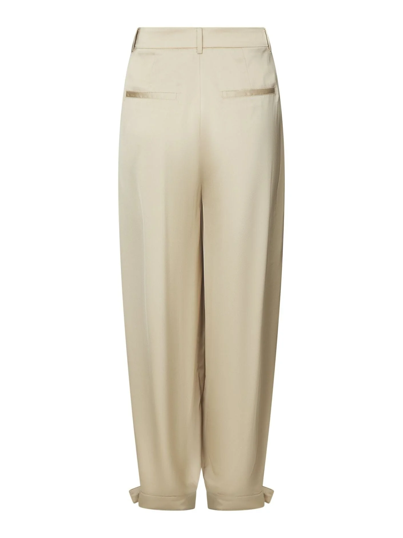 Neo Noir - Fayla Drapy Satin Balloon Pants 167418 - 125 - Dark Sand - Image 6