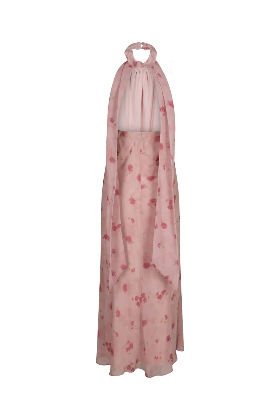 Neo Noir - Fiona Blurred Flower Halter Neck Dress 167918 - 754 - Light Pink - Image 6