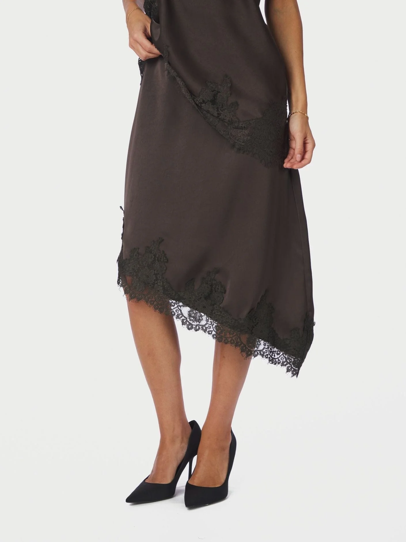 Neo Noir - Fiora Lace Skirt 167417 - 676 - Dark Brown - Image 5