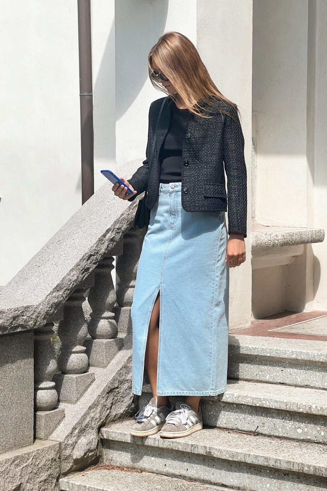 Neo Noir - Frankie D Skirt - Light Blue - Image 4