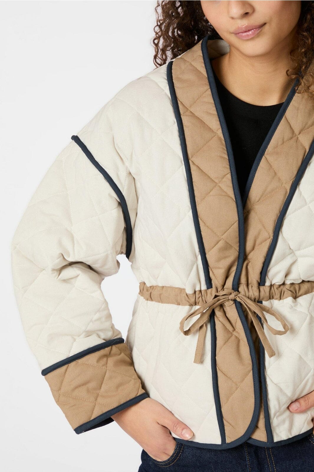 Neo Noir - Gerdi Solid Quilt Jacket 164871 - 122 - Creme - Image 4