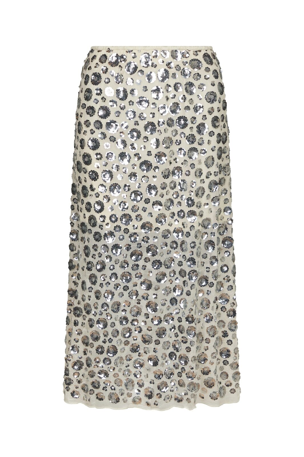 Neo Noir - Gilla Flower Sequins Skirt 167537 - 122 - Creme - Image 3