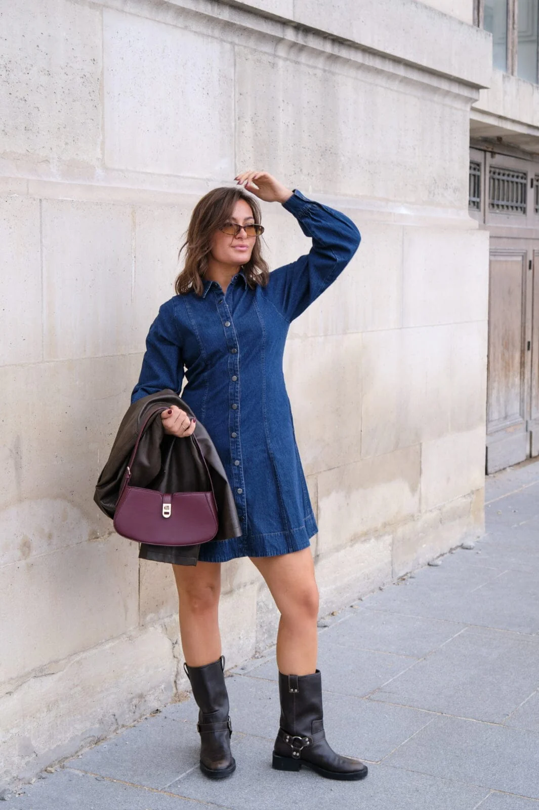 Neo Noir - Hanne Denim Dress - Dark Blue - Image 5