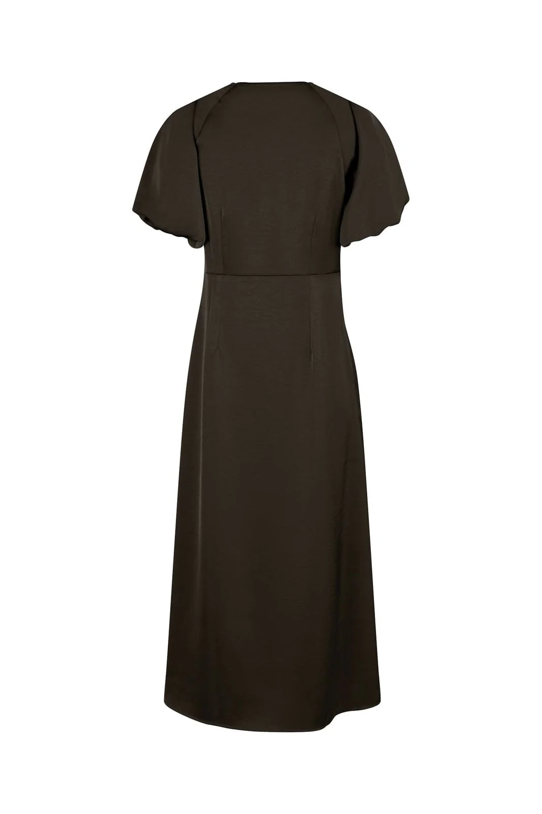 Neo Noir - Illana Heavy Sateen Dress 162521 - 676 - Dark Brown - Image 5