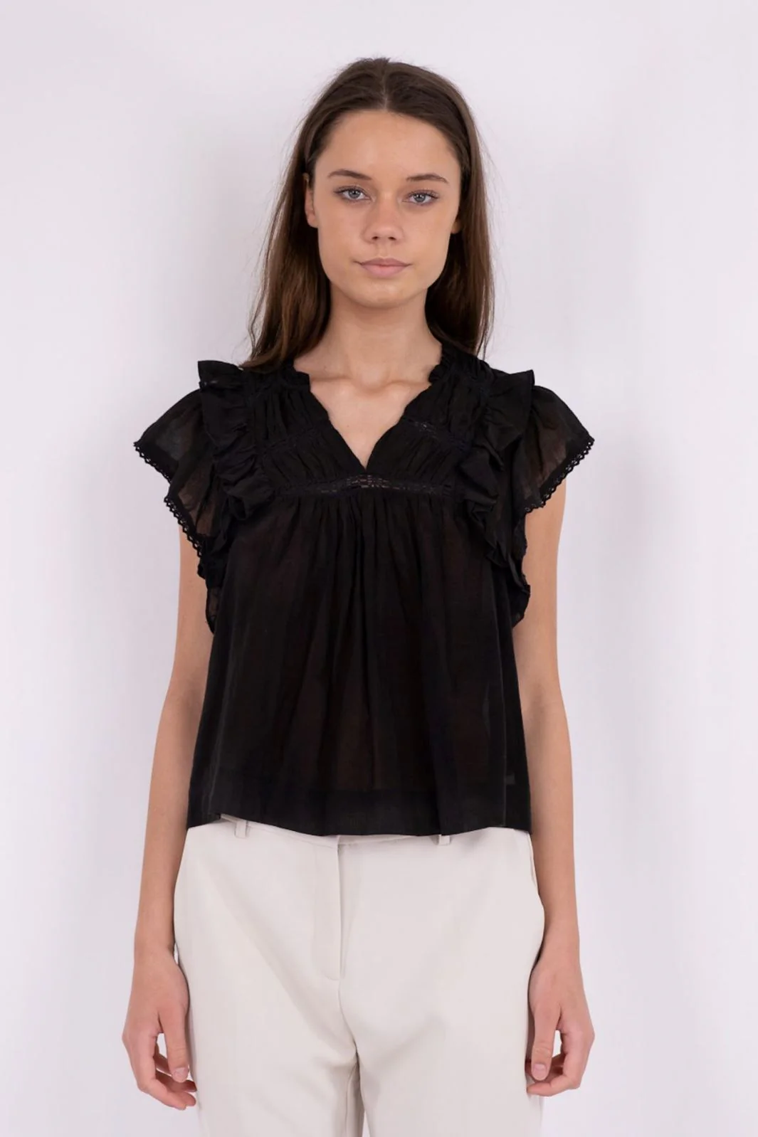 Neo Noir - Jayla S Voile Top - Black - Image 4