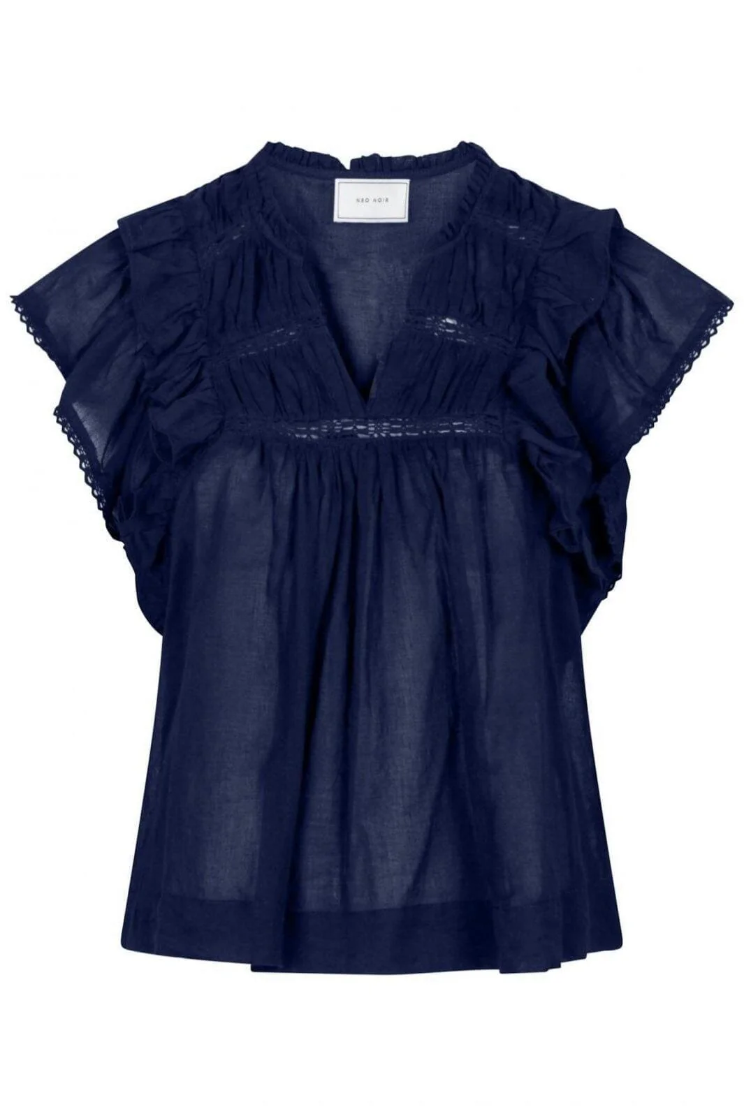 Neo Noir - Jayla S Voile Top - Navy