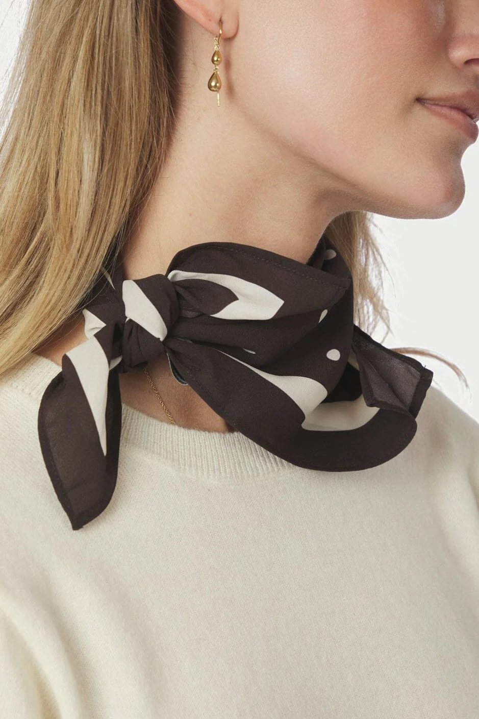 Neo Noir - Judy Dot Scarf 168236 - 676 - Dark Brown - Image 2