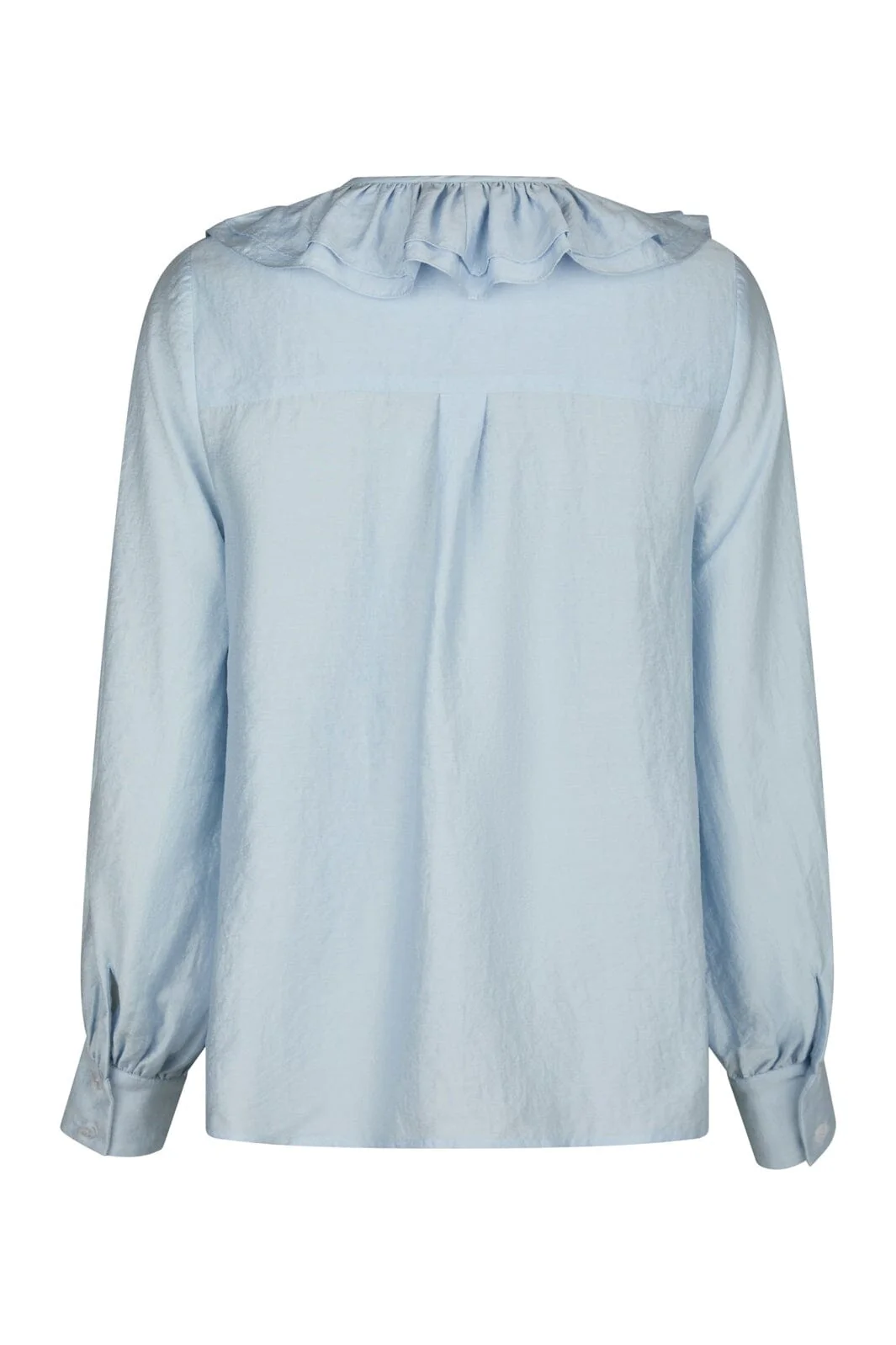 Neo Noir - Katarina Crepe Ruffle Blouse 166497 - 145 - Light Blue - Image 3