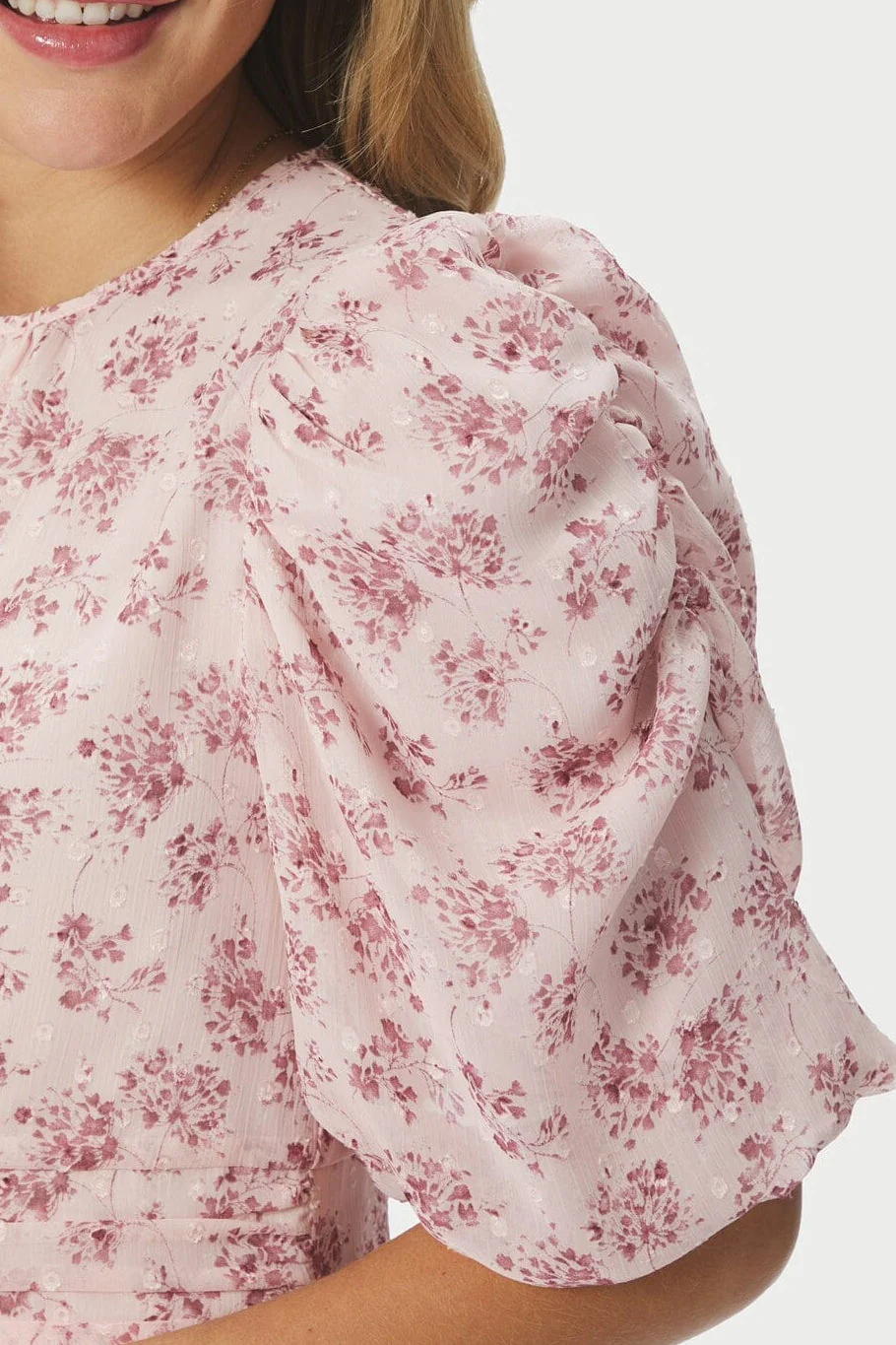 Neo Noir - Kikka Chiffon Flower Dress 167915 - 165 - Rose - Image 7