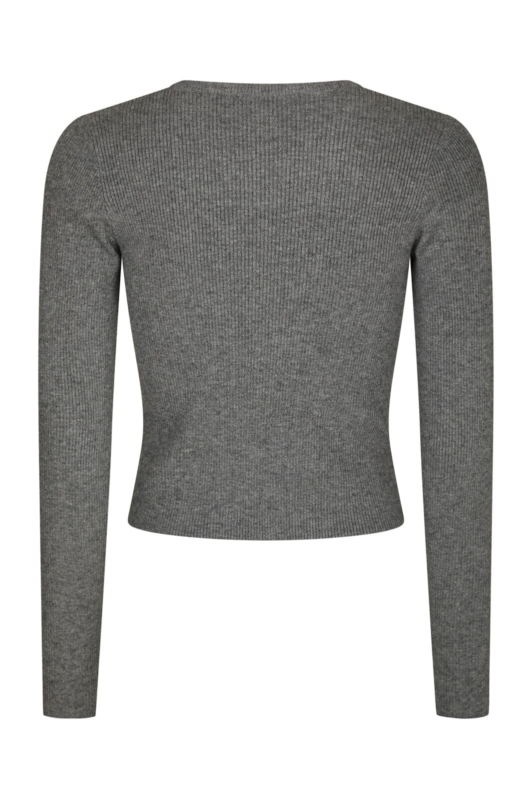 Neo Noir - Kirrera Knit Blouse 166614 - 107 - Dark Grey Melange - Image 3
