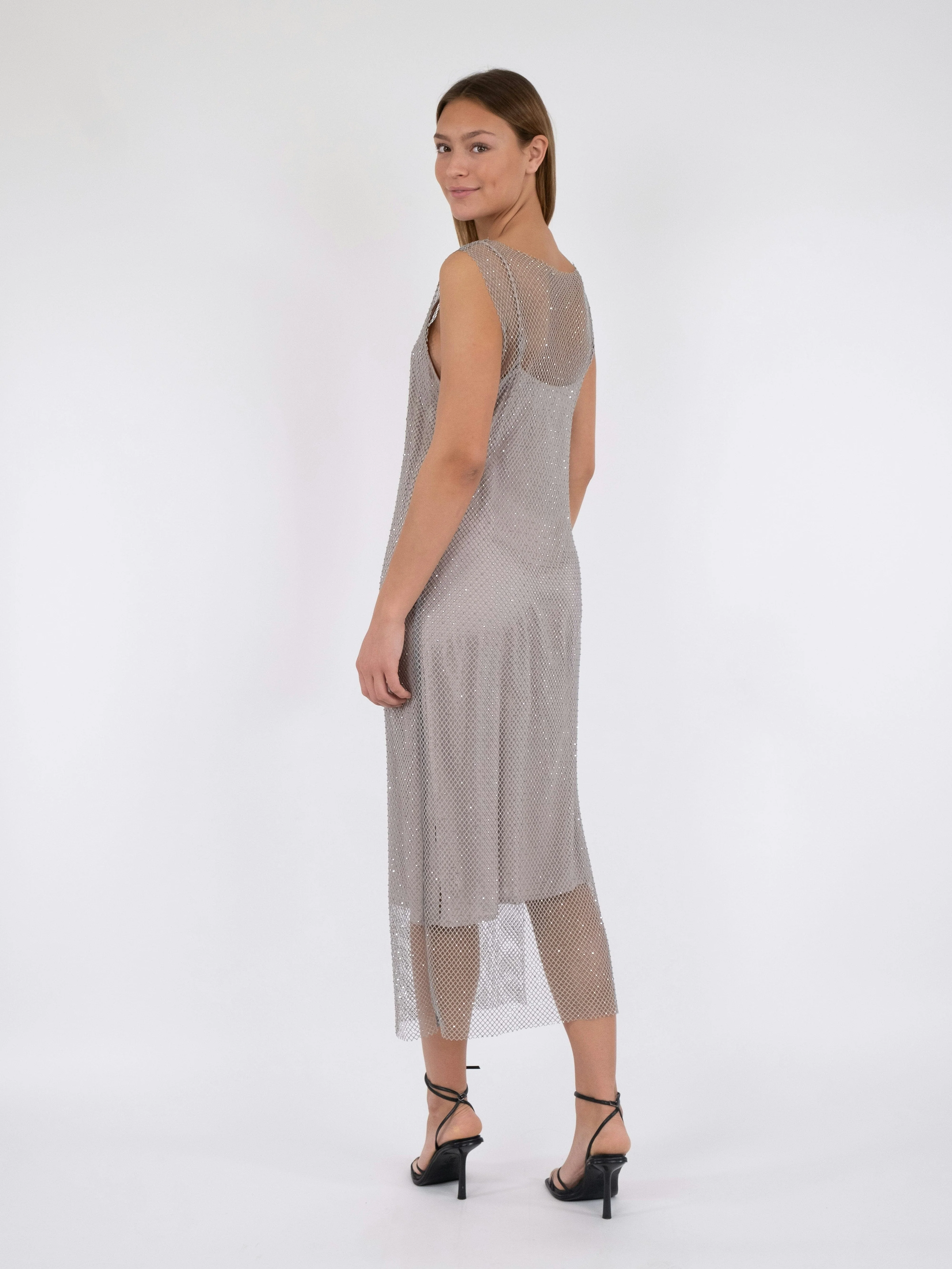Neo Noir - Loreen Stone Dress - Silver - Image 5