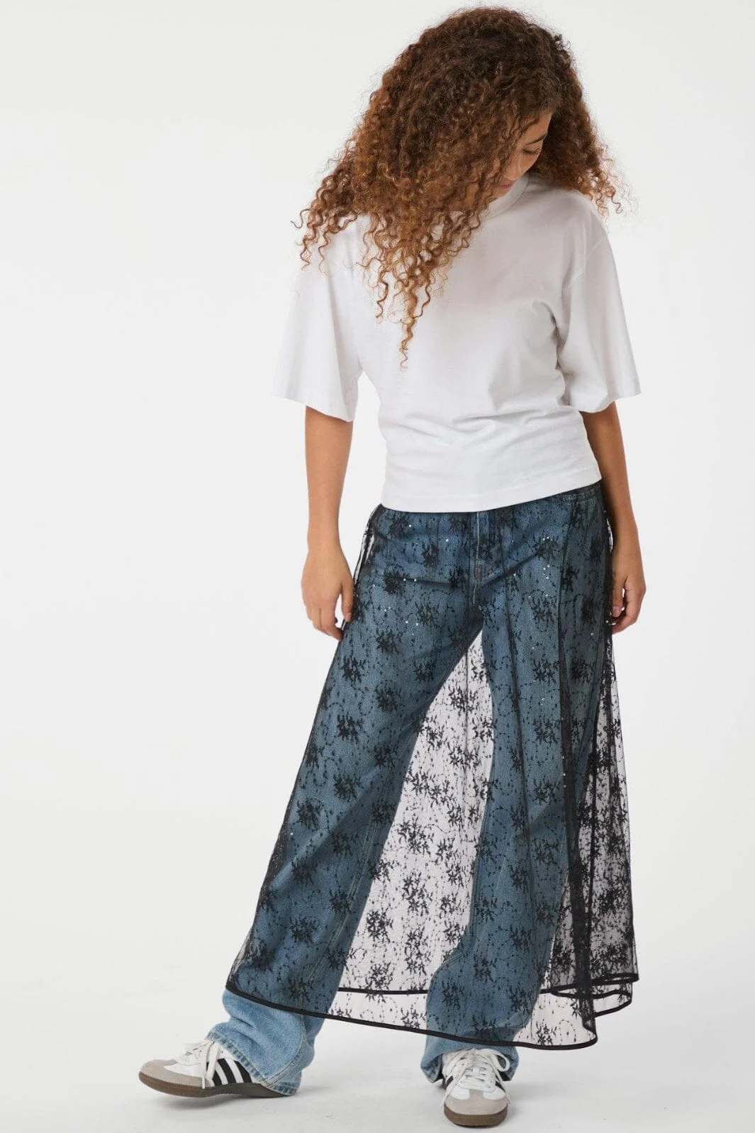 Neo Noir - Loreta Lace Sequins Skirt 164611 - 100 - Black - Image 5