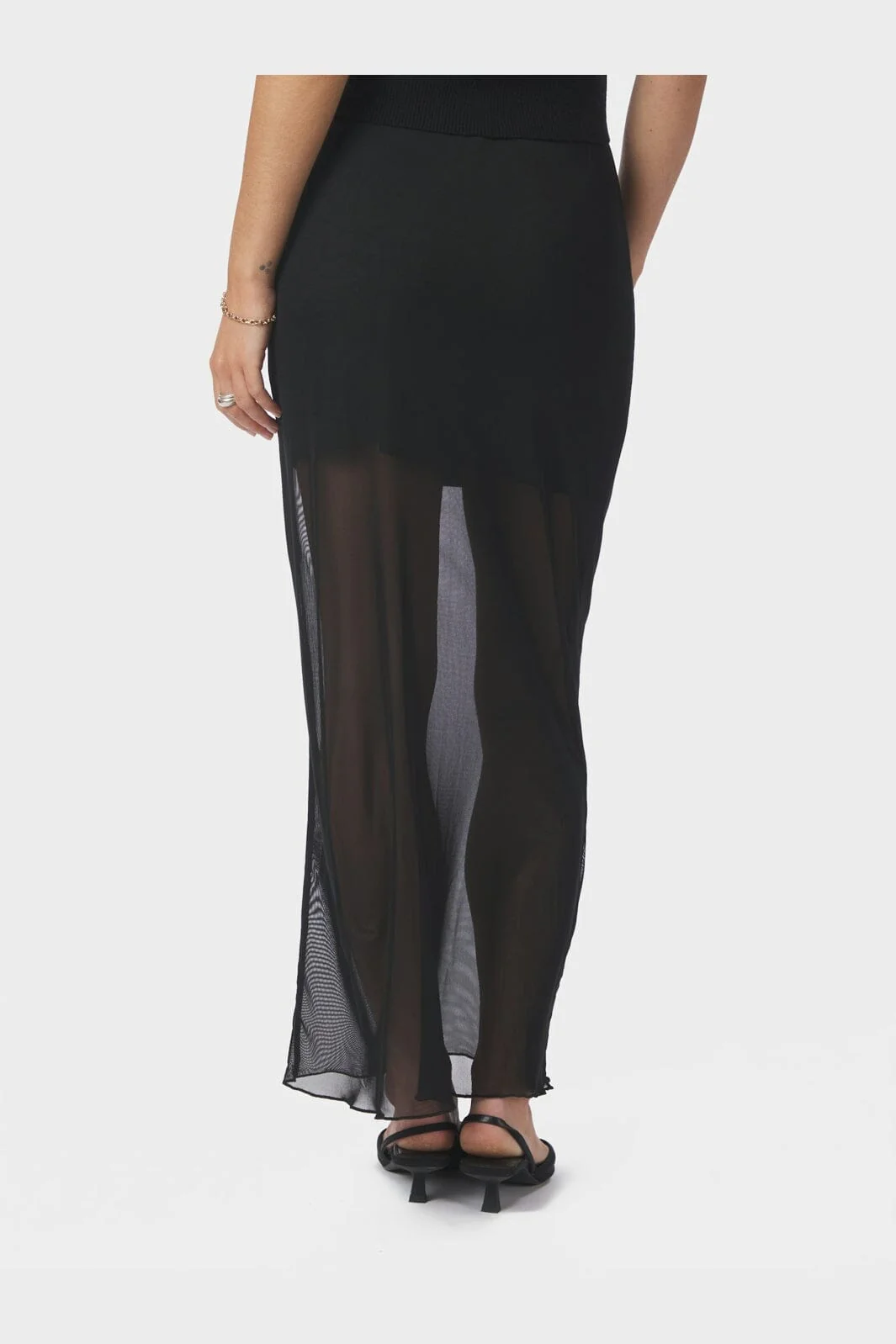 Neo Noir - Marlise Mesh Skirt 166014 - 100 - Black - Image 5