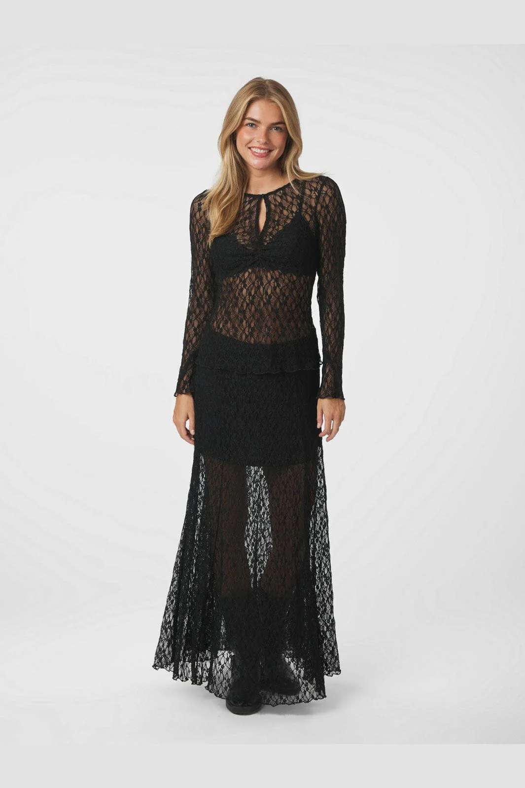 Neo Noir - Matria Lace Blouse 166073 - 100 - Black - Image 6