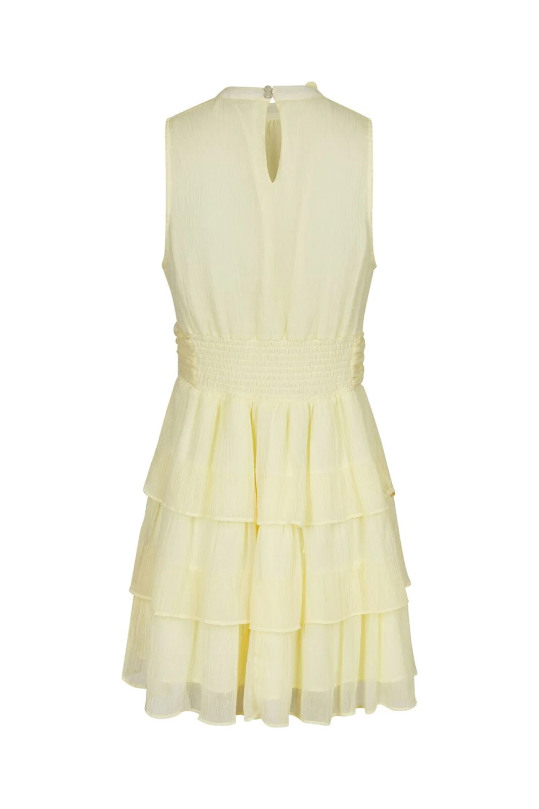 Neo Noir - May Solid Chiffon Dress 168430 - 191 - Light Yellow - Image 4
