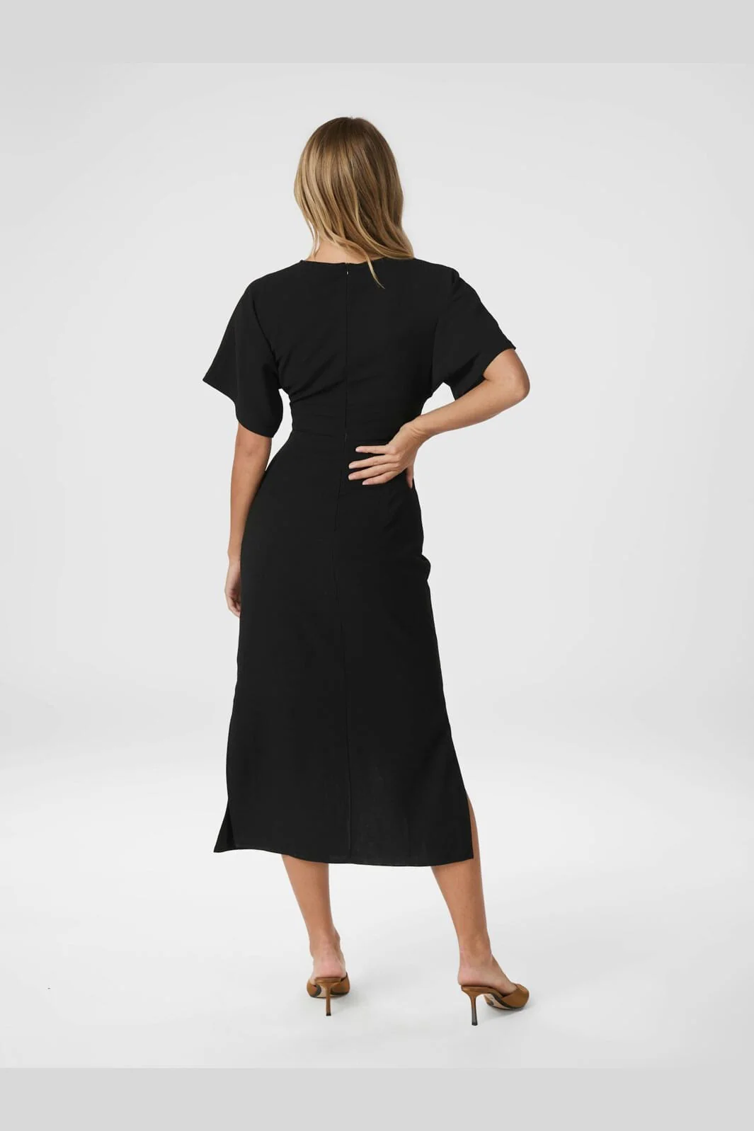 Neo Noir - Miloine Drape Dress 166132 - 100 - Black - Image 4