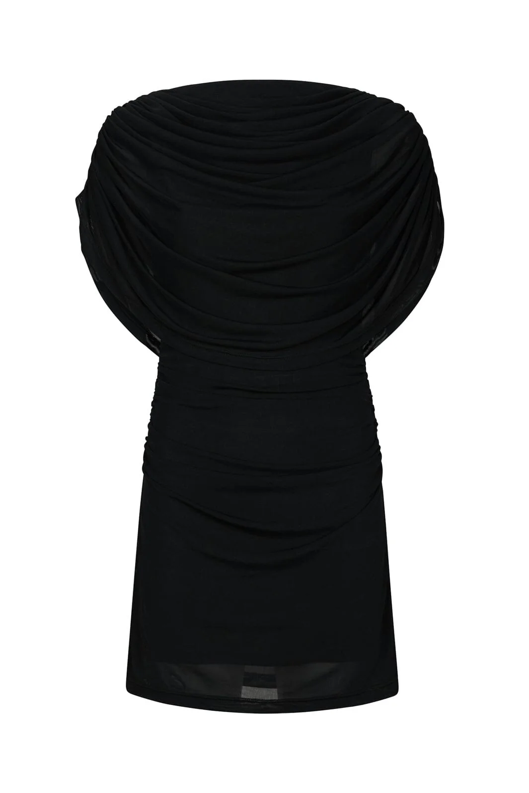 Neo Noir - Mottuna Drapy Mesh Dress 167475 - 100 - Black - Image 2