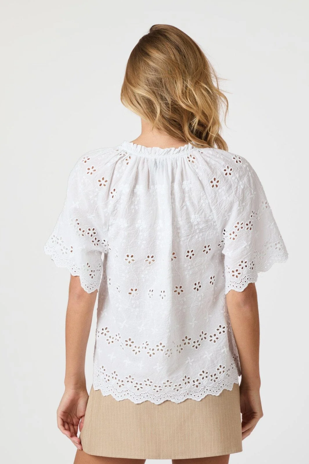 Neo Noir - Odet Embroidery Blouse 165172 - 120 - White - Image 7