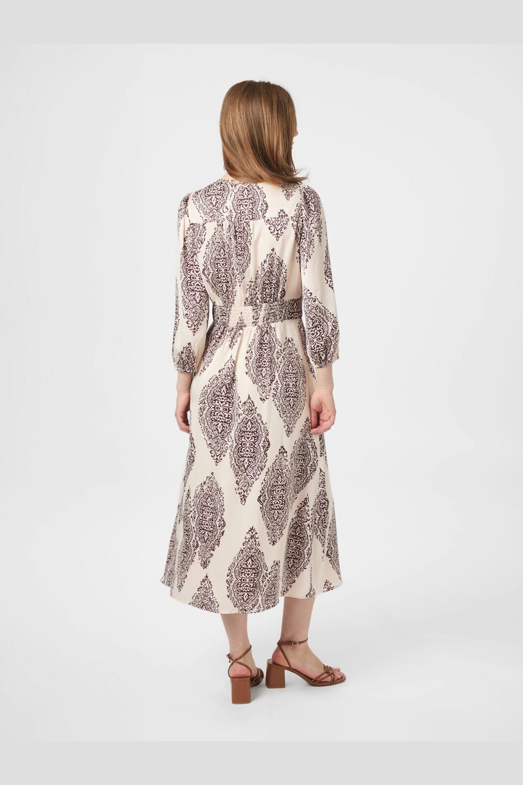 Neo Noir - Olana Paisley Drop Dress 166207 - 174 - Burgundy - Image 4