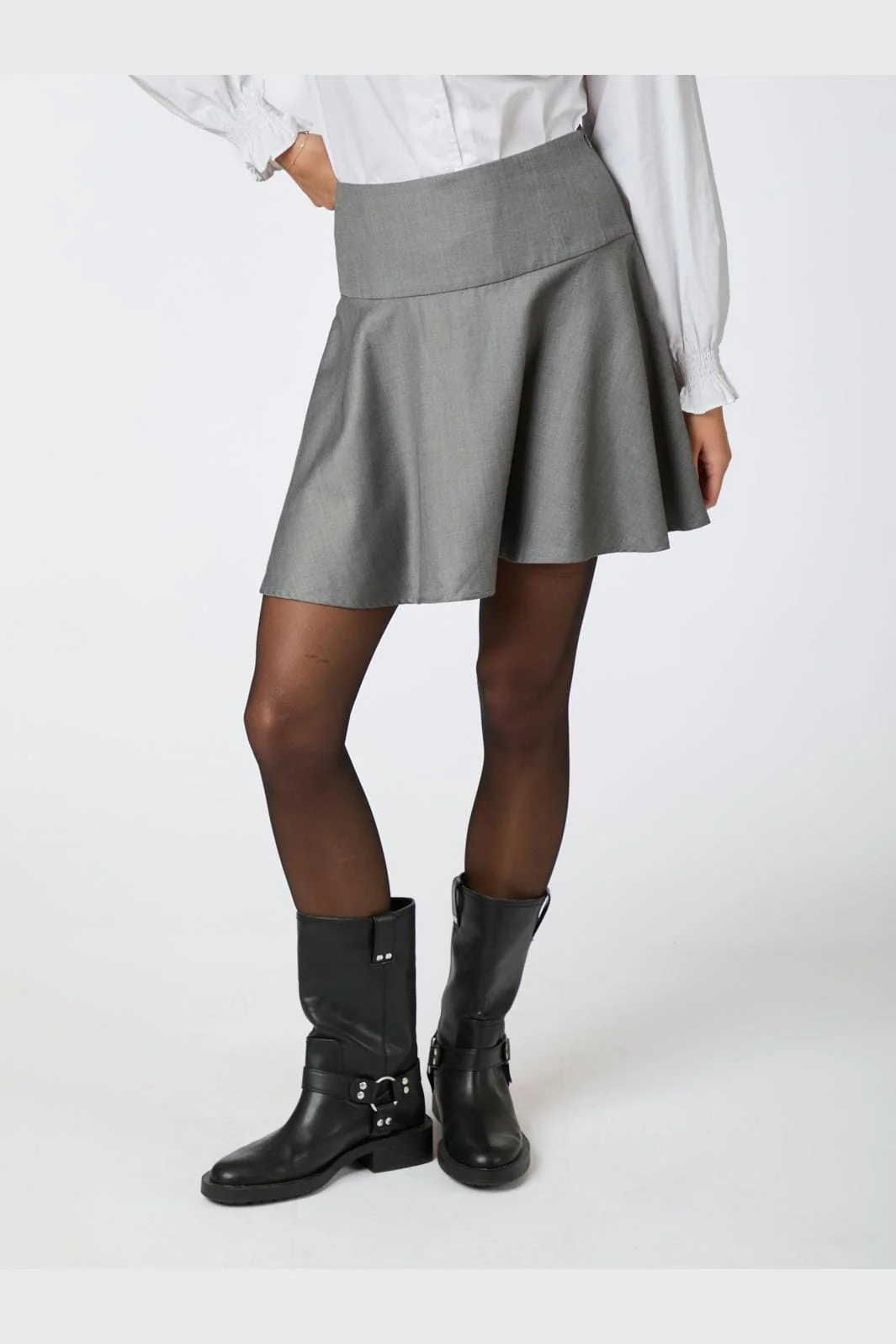 Neo Noir - Pamelo Skirt - Dark Grey Melange - Image 6