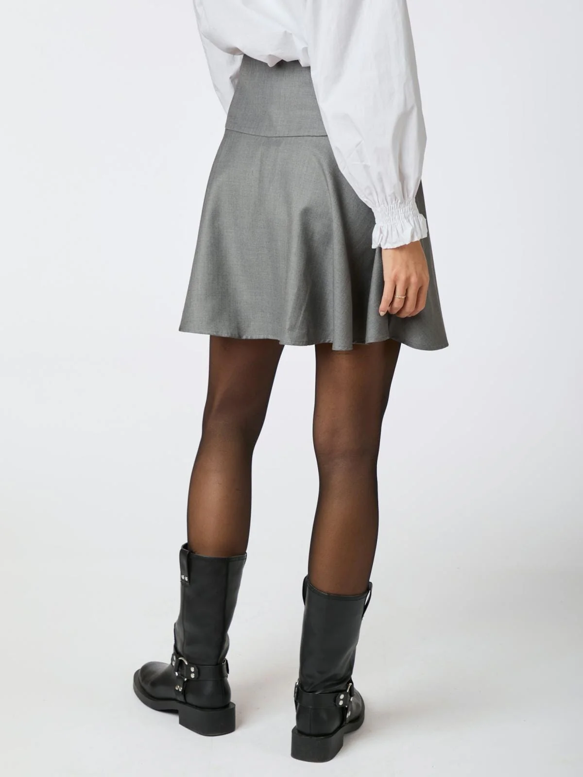 Neo Noir - Pamelo Skirt - Dark Grey Melange - Image 7