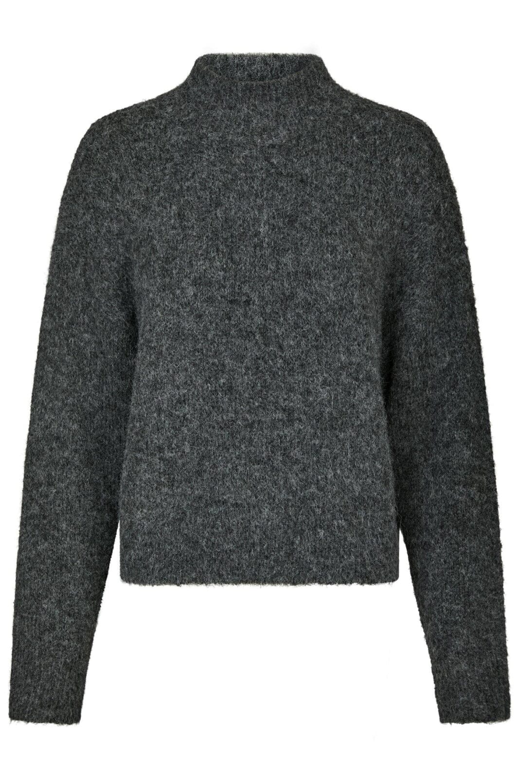 Neo Noir - Paulina Fluffy Knit Blouse 164729 - 132 - Antracit - Image 8