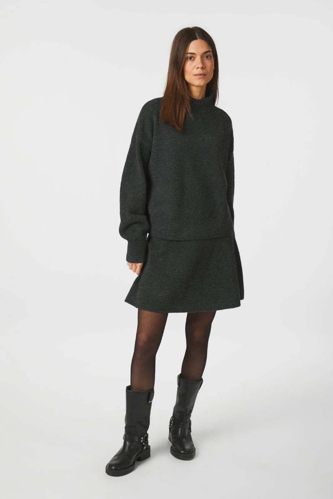 Neo Noir - Paulina Knit Blouse 159703 - 132 - Antracit - Image 3