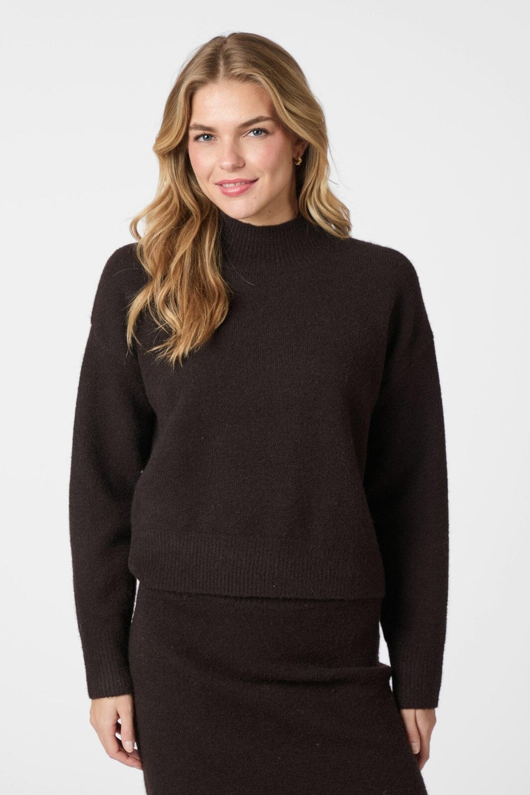 Neo Noir - Paulina Knit Blouse 159703 - 676 - Dark Brown - Image 4