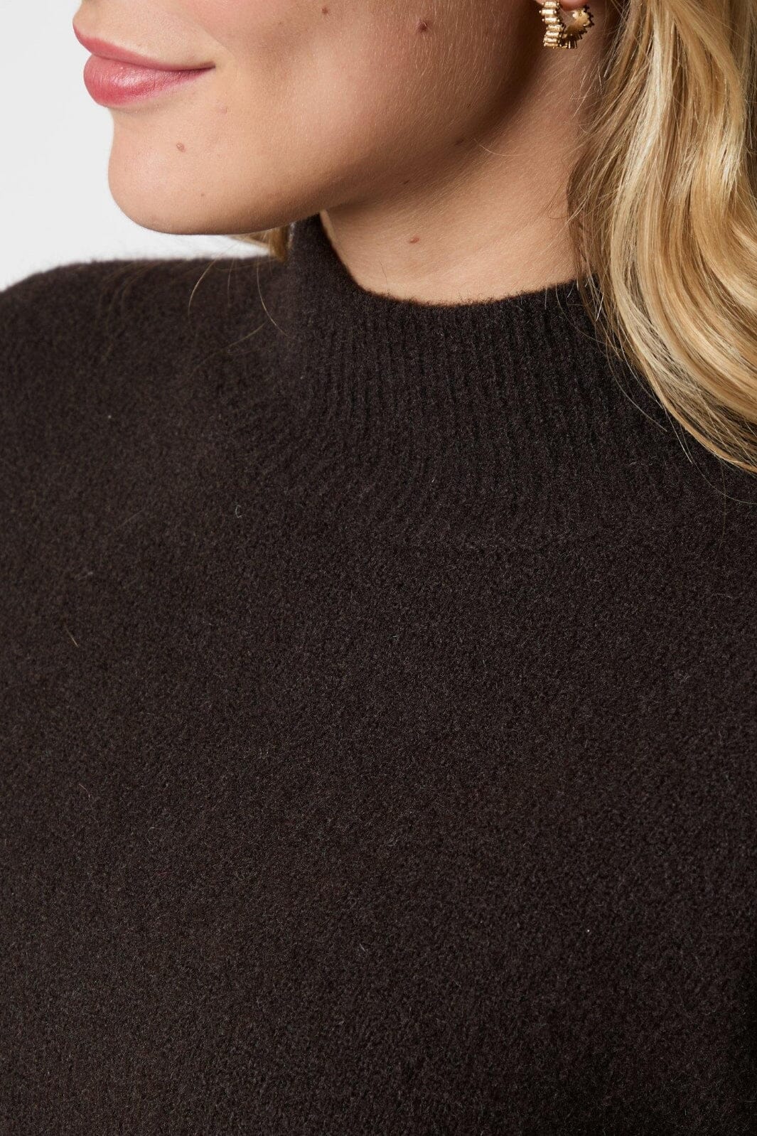 Neo Noir - Paulina Knit Blouse 159703 - 676 - Dark Brown - Image 6