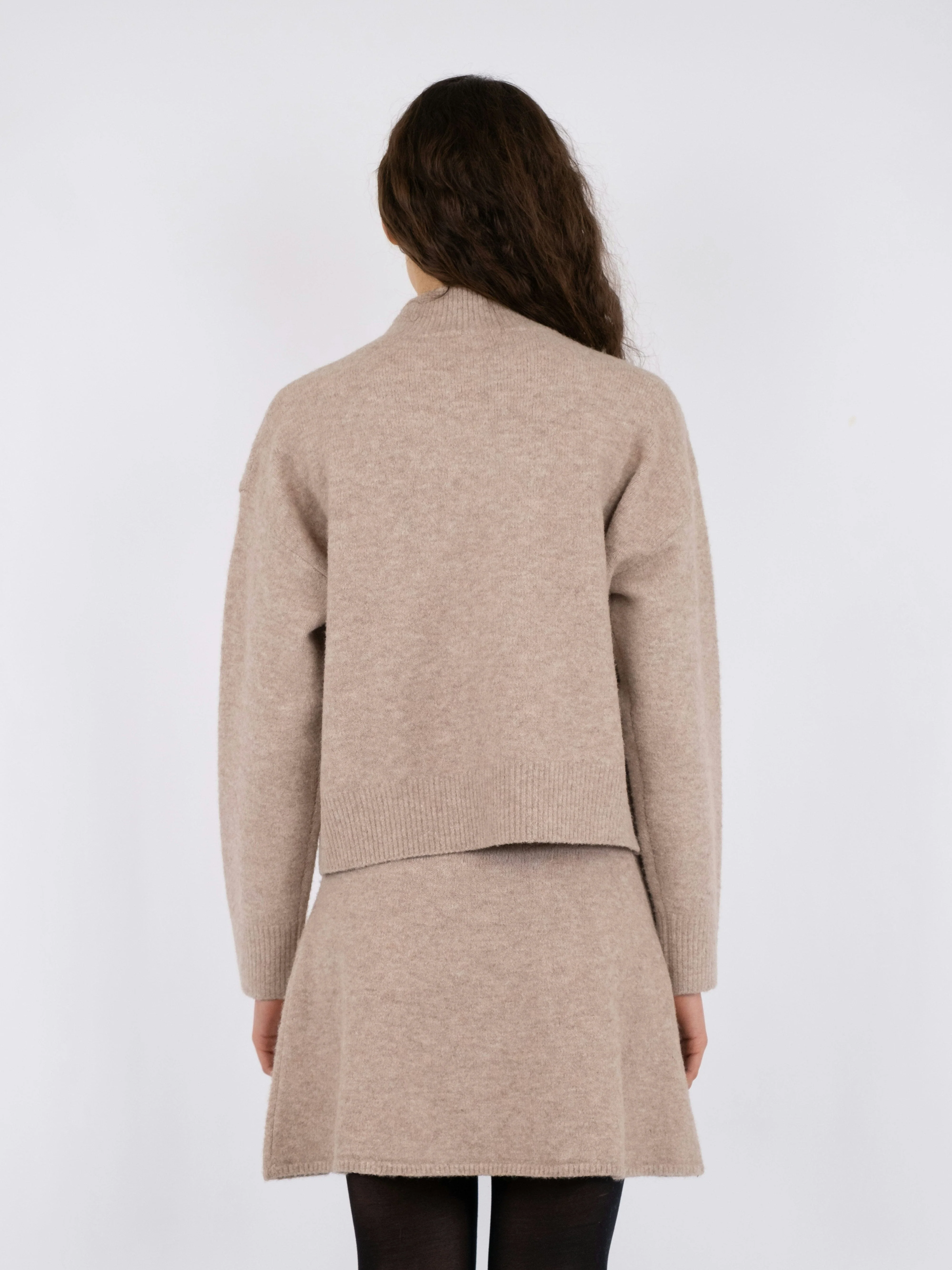Neo Noir - Paulina Knit Blouse - Sand Melange - Image 6